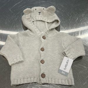 NWT Carters Infant Hooded Sweater